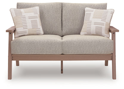 Grover Beach Driftwood Outdoor Loveseat with Cushion - PCP422-835