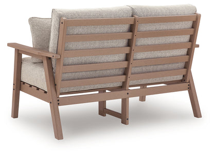Grover Beach Driftwood Outdoor Loveseat with Cushion - PCP422-835