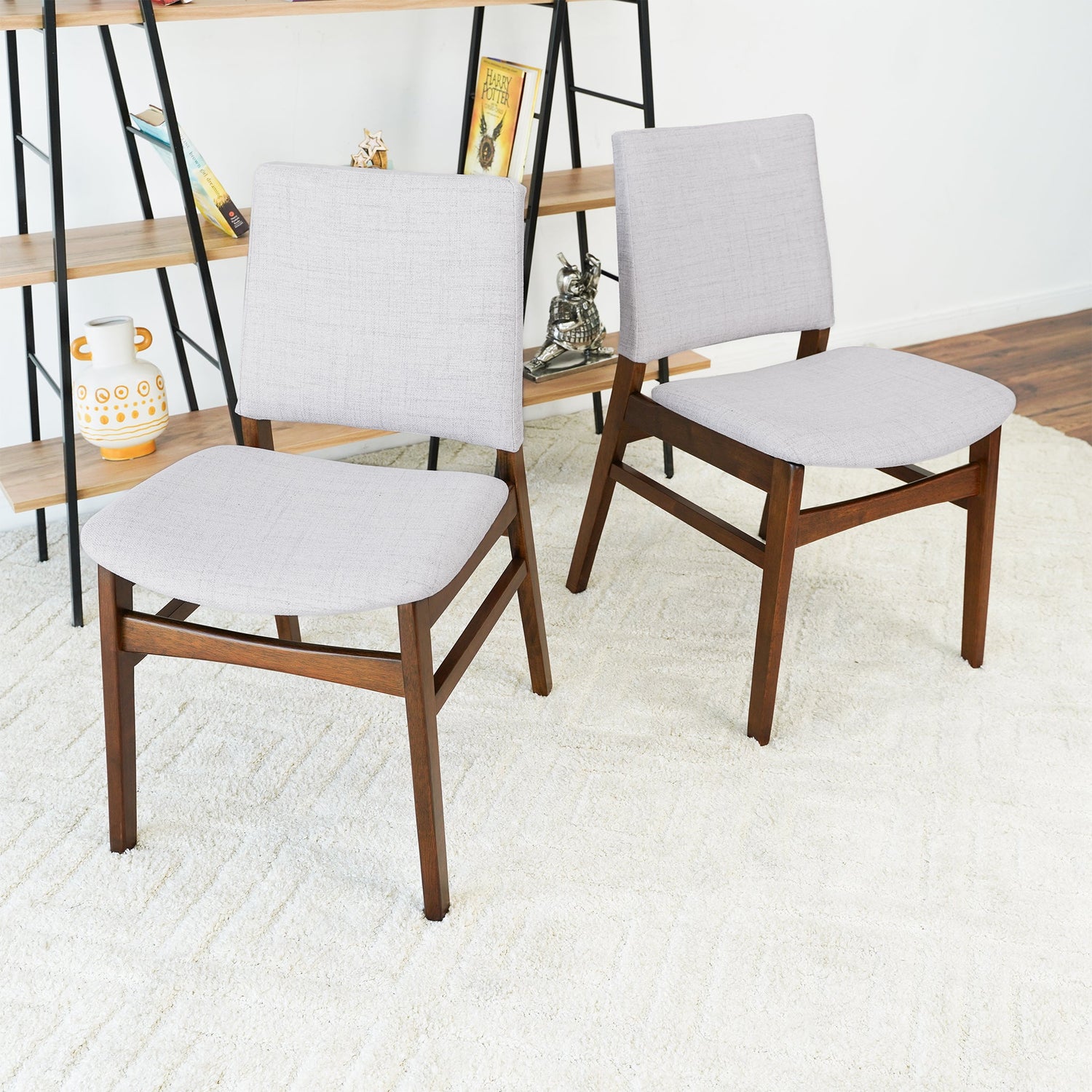 Gusto Fabric Dining Chair In Light Gray (Set Of 2) - DCH03200201