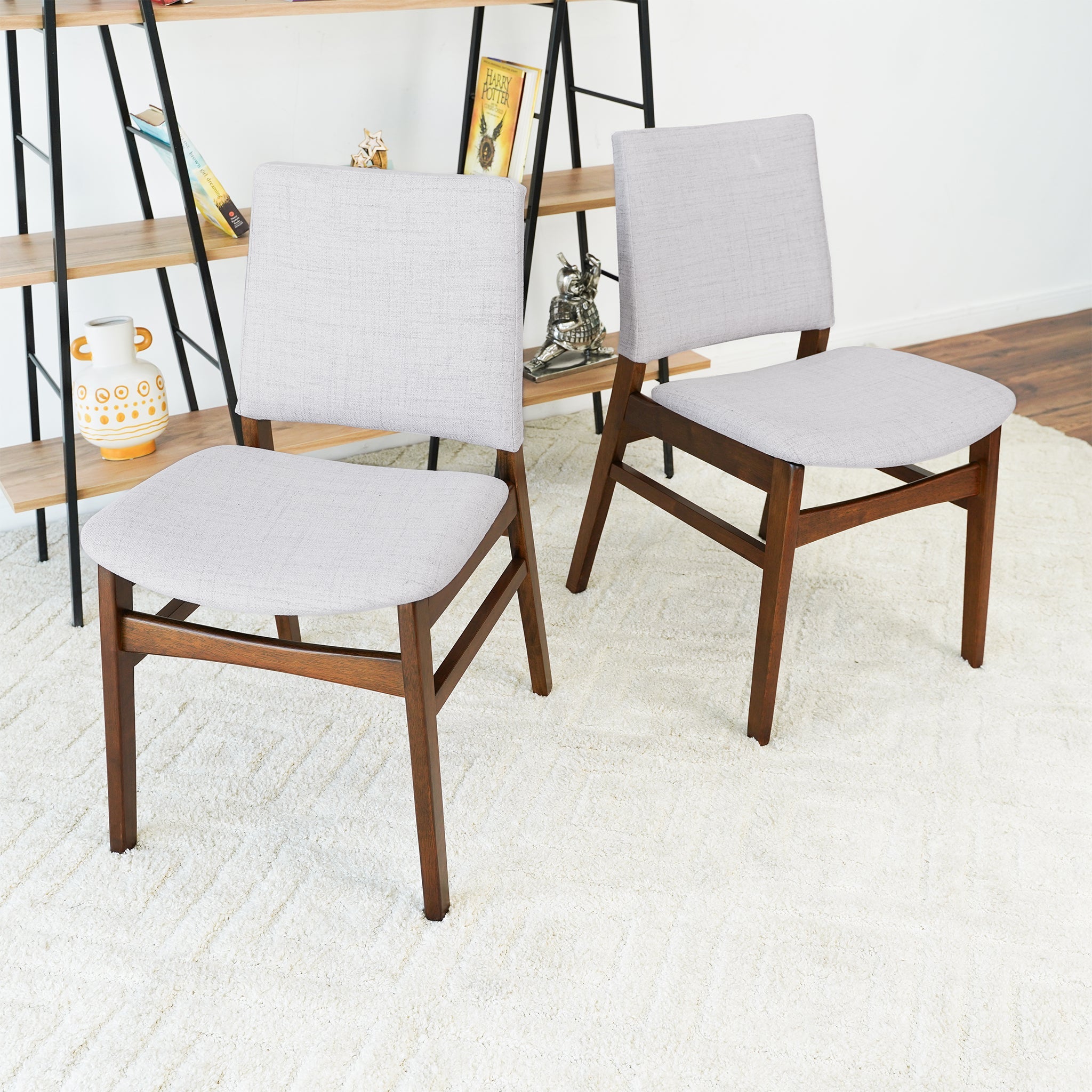 Gusto Fabric Dining Chair In Light Gray (Set Of 2) - DCH03200201