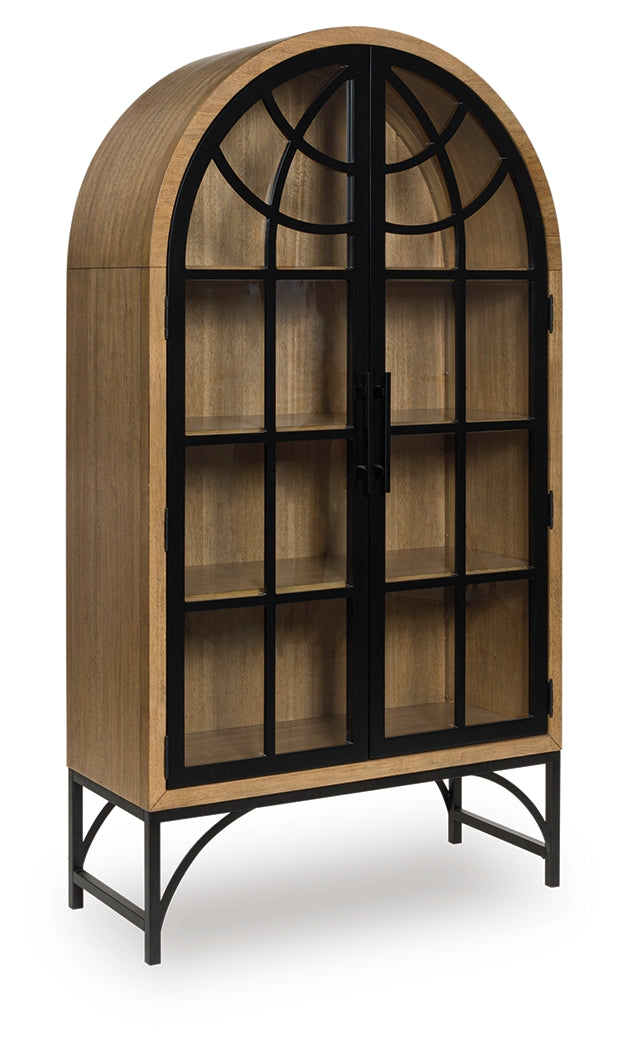 Gwenwich Natural/Black Accent Cabinet - A4000704