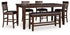 Haddigan Counter Height Dining Table and 4 Barstools and Bench in Dark Brown from Ashley - Luna Furniture