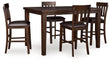 Haddigan Counter Height Dining Table and 4 Barstools in Dark Brown from Ashley - Luna Furniture