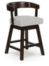 Haddigan Dark Brown Counter Height Barstool (Set of 2), Set of 2 - D596-224