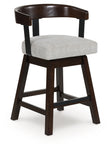 Haddigan Dark Brown Counter Height Barstool (Set of 2), Set of 2 - D596-224
