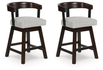 Haddigan Dark Brown Counter Height Barstool (Set of 2), Set of 2 - D596-224