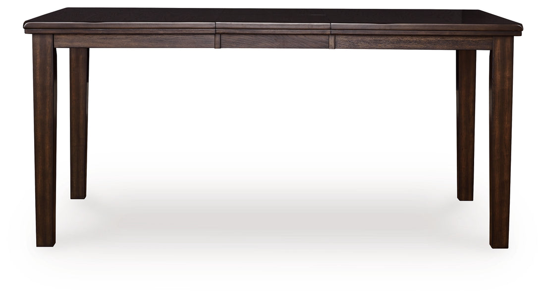 Haddigan Dark Brown Counter Height Dining Extension Table - D596-32