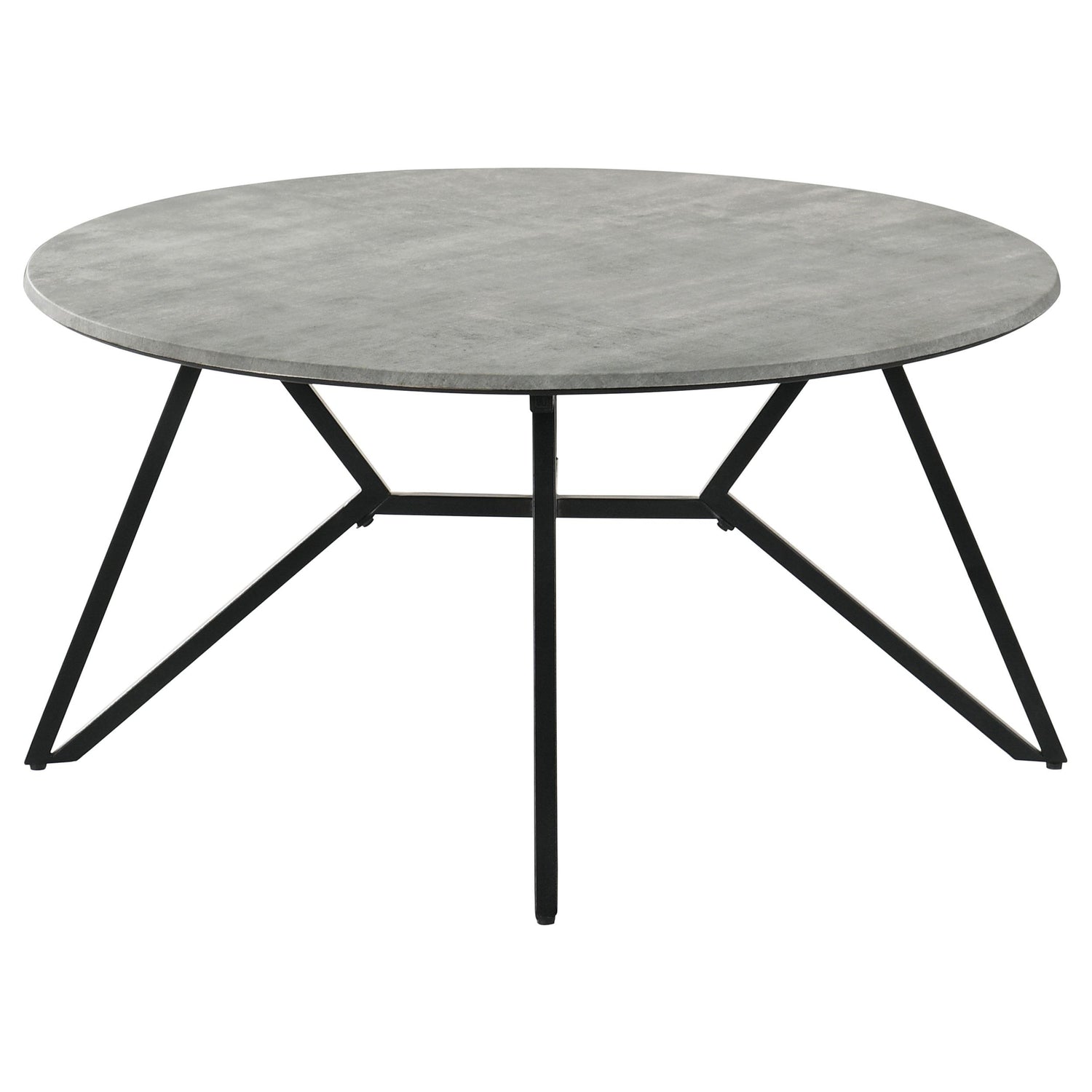 Hadi 3-piece Round SmartTop Coffee and End Table Set Cement - 736178-S3