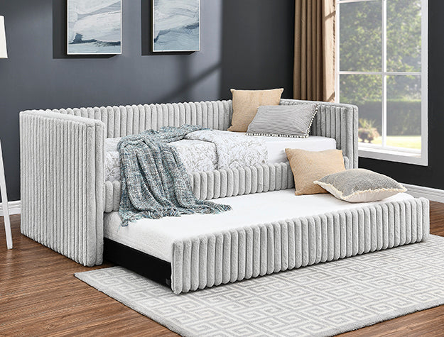 Hailey Daybed Back+Side Rail L.Grey - 5339LG-BACK