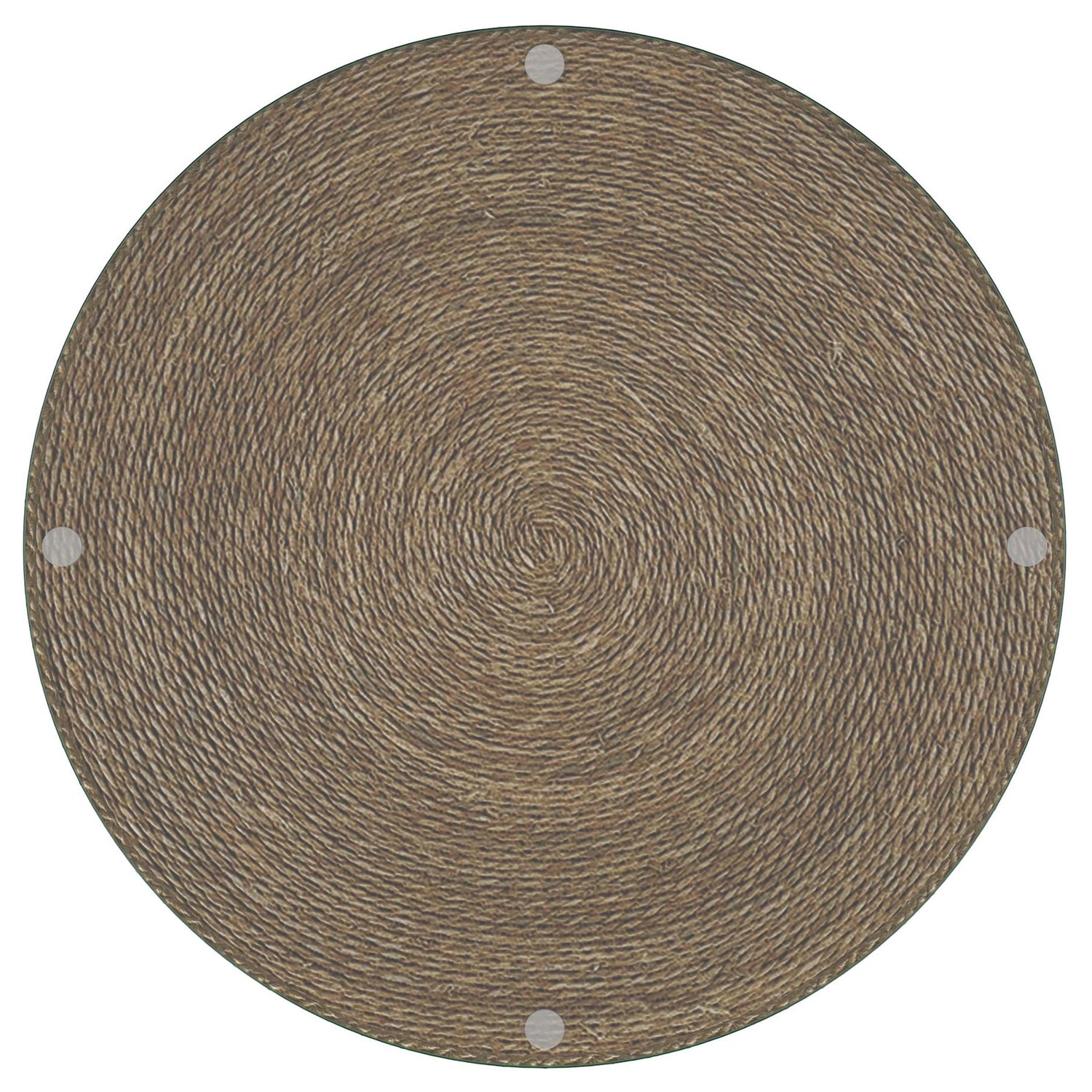Halden Round Woven Seagrass Accent Side Table Light Brown - 930270