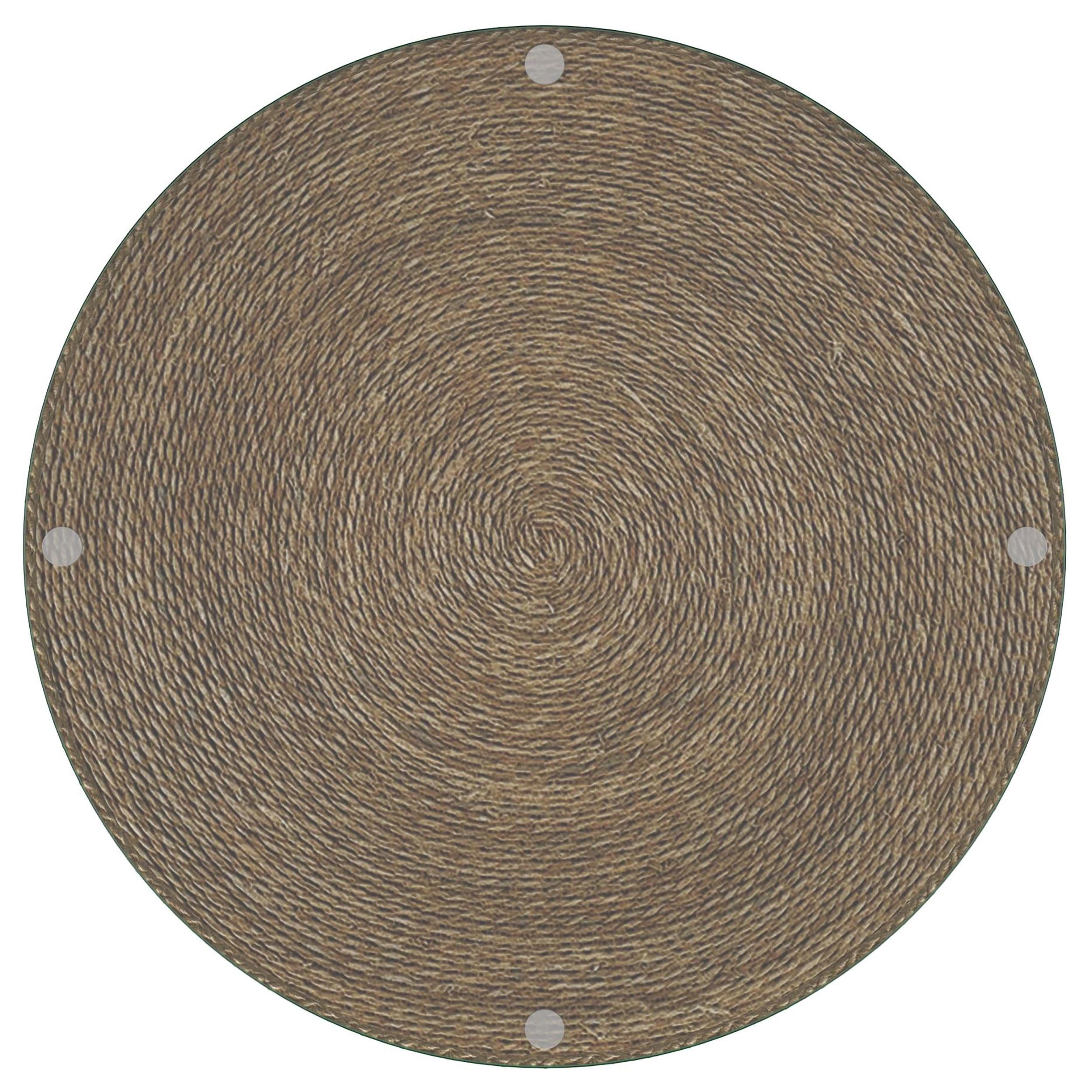 Halden Round Woven Seagrass Accent Side Table Light Brown - 930270