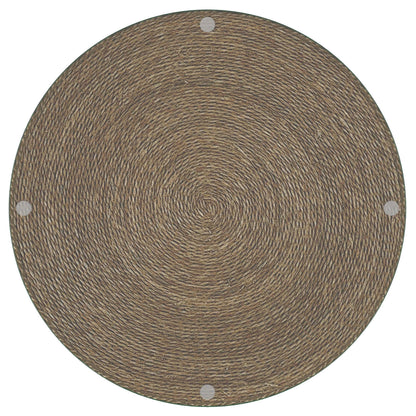 Halden Round Woven Seagrass Accent Side Table Light Brown - 930270