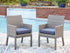 Half Moon Beach Blue/Gray Outdoor Arm Chair with Cushion (Set of 2) - PCP418-601A