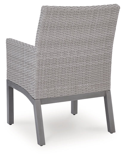 Half Moon Beach Blue/Gray Outdoor Arm Chair with Cushion (Set of 2) - PCP418-601A