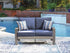 Half Moon Beach Blue/Gray Outdoor Loveseat with Cushion - PCP418-835