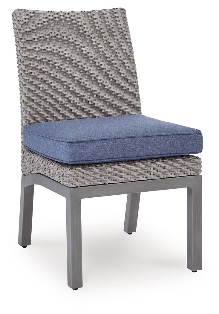 Half Moon Beach Blue/Gray Outdoor Side Chair with Cushion (Set of 2) - PCP418-601