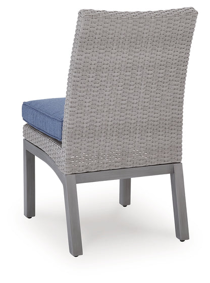 Half Moon Beach Blue/Gray Outdoor Side Chair with Cushion (Set of 2) - PCP418-601