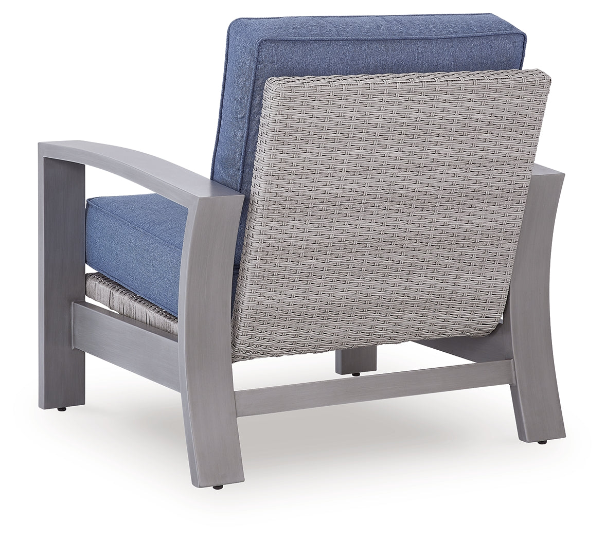 Half Moon Beach Blue/Gray Outdoor Spring Lounge Chair - PCP418-820