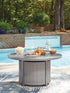 Half Moon Beach Gray Outdoor Fire Pit Table - PCP418-776