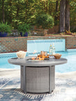 Half Moon Beach Gray Outdoor Fire Pit Table - PCP418-776