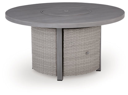 Half Moon Beach Gray Outdoor Fire Pit Table - PCP418-776