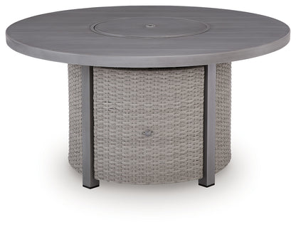 Half Moon Beach Gray Outdoor Fire Pit Table - PCP418-776