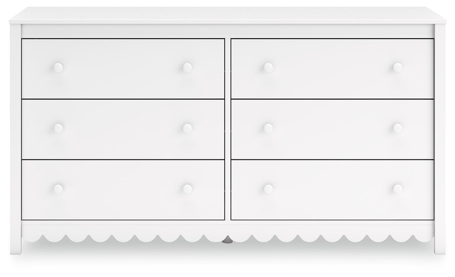 Hallityn Full Panel Headboard with Dresser and 2 Nightstands in White - PKG019033