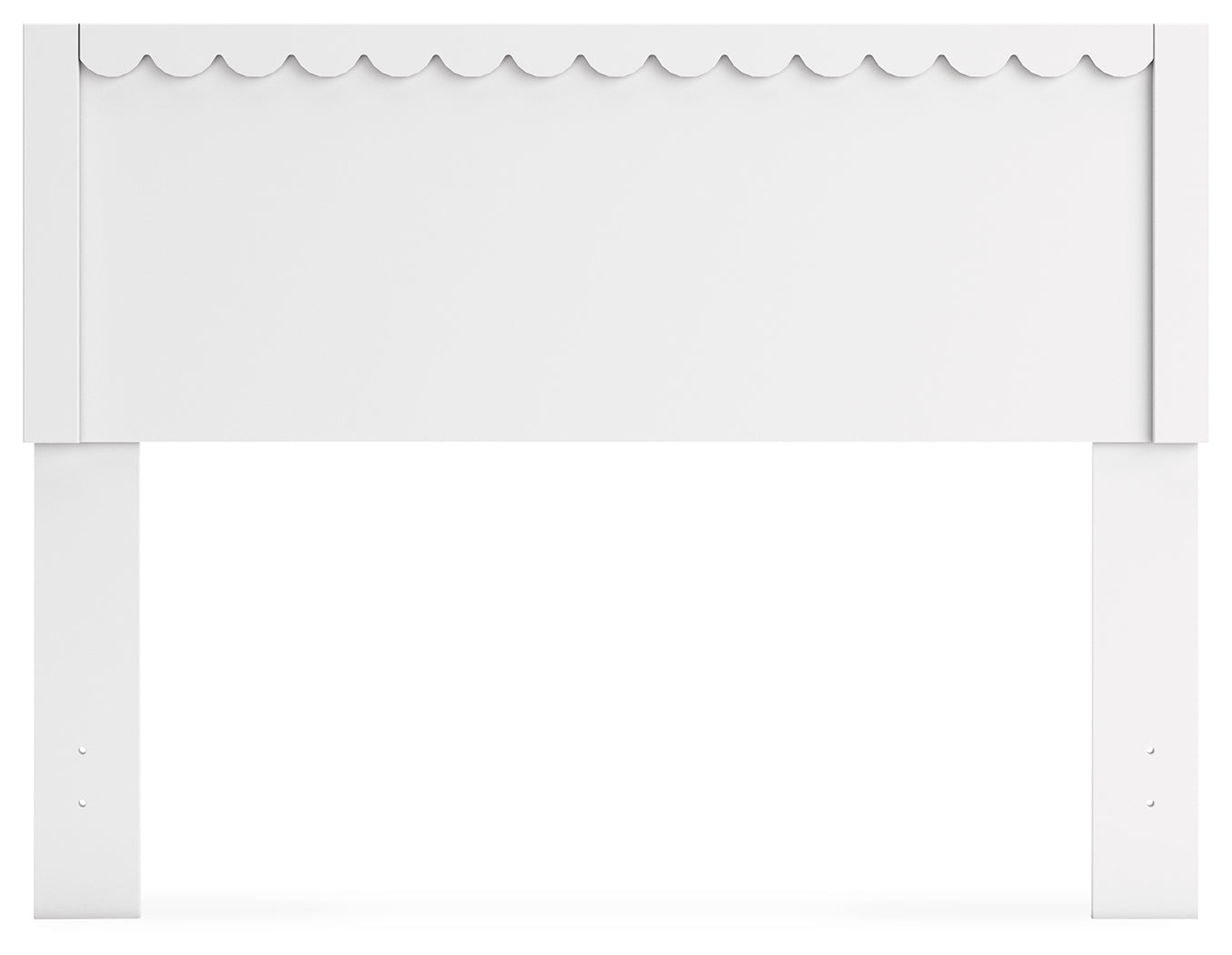 Hallityn Full Panel Headboard with Dresser in White - PKG018832