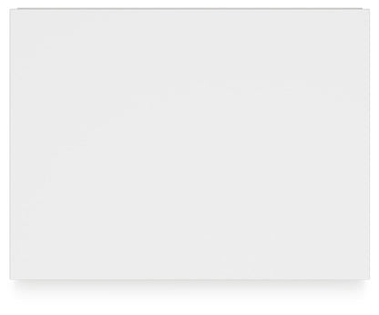 Hallityn Full Panel Platform Bed with Dresser and Nightstand in White - PKG018841