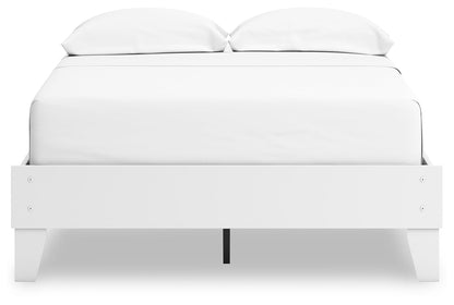 Hallityn Full Platform Bed with Dresser and Nightstand in White - PKG018817