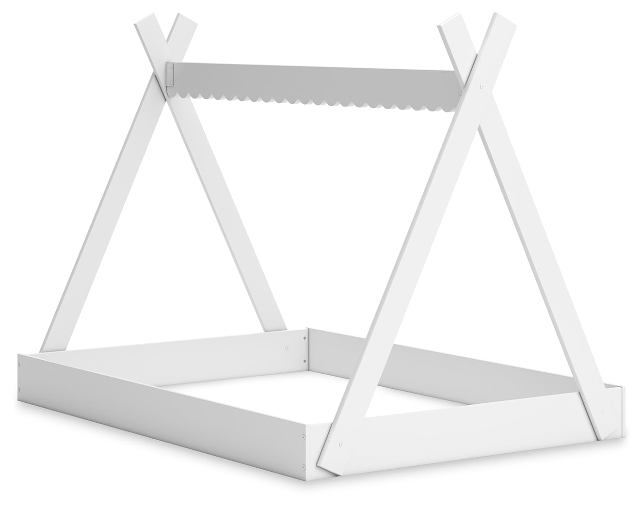 Hallityn Full Tent Bed with 2 Nightstands in White - PKG019030