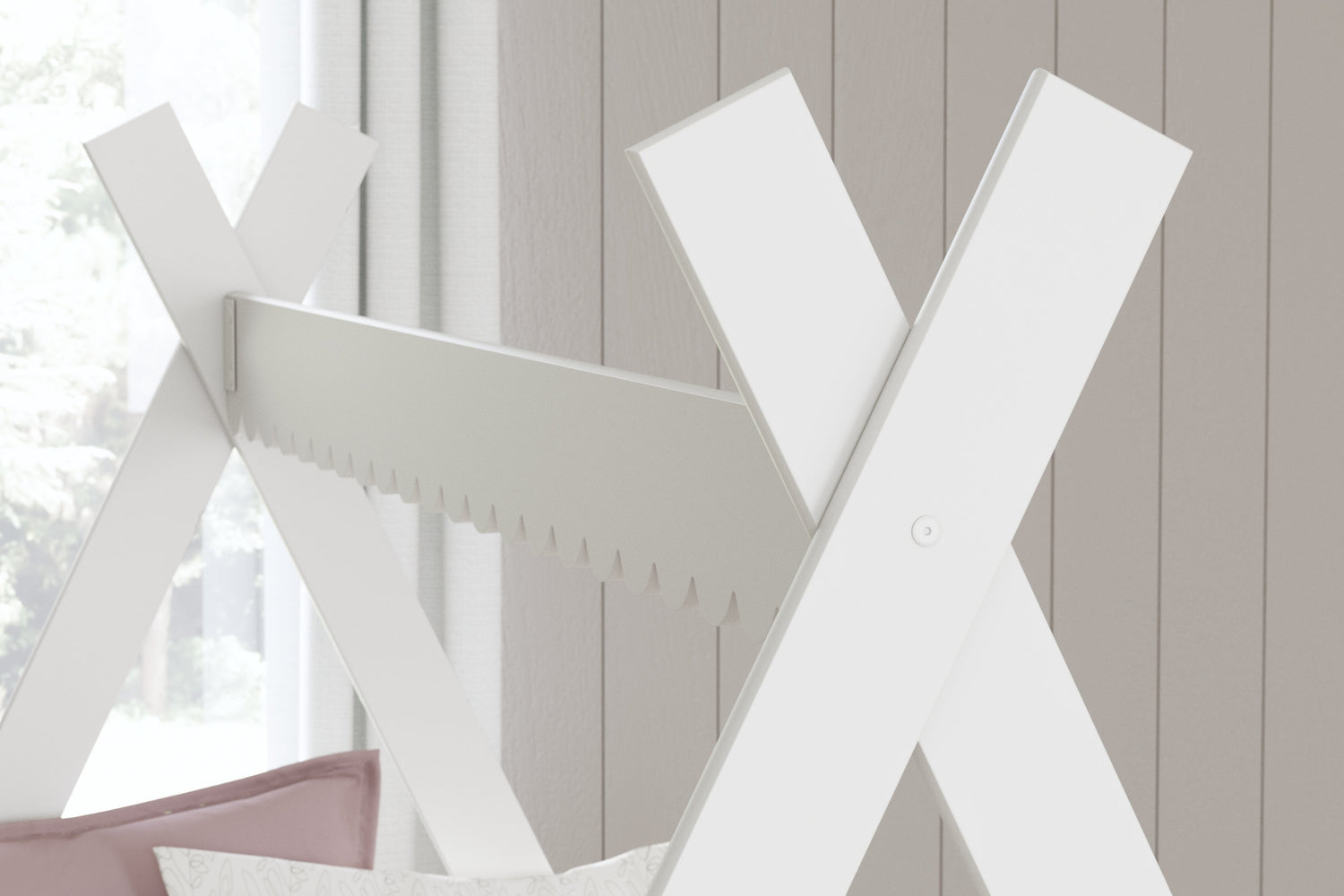 Hallityn Full Tent Bed with Dresser and 2 Nightstands in White - PKG019028