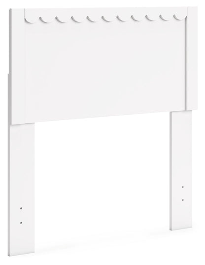 Hallityn Twin Panel Headboard with Dresser, Chest and Nightstand in White - PKG018831