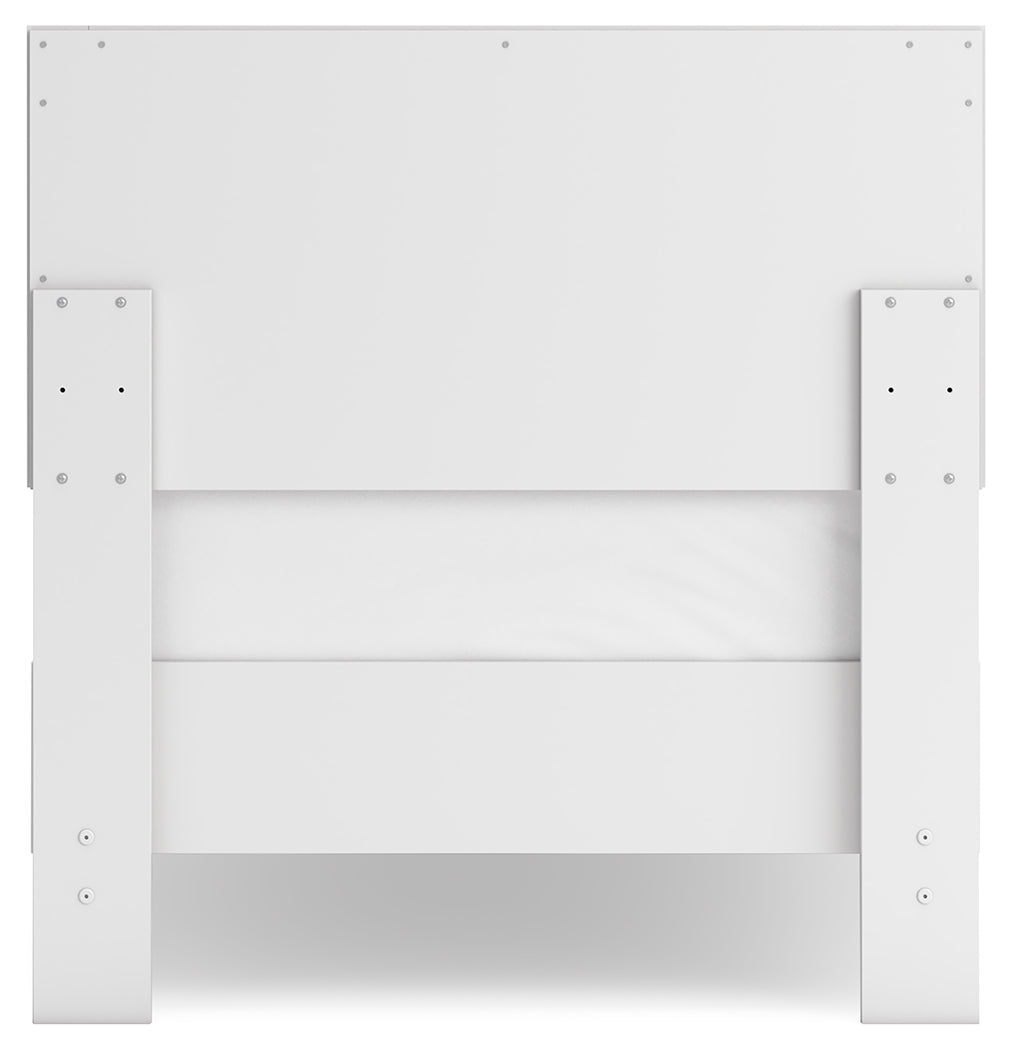 Hallityn Twin Panel Headboard with Dresser, Chest and Nightstand in White - PKG018831