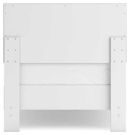 Hallityn Twin Panel Headboard with Dresser, Chest and Nightstand in White - PKG018831
