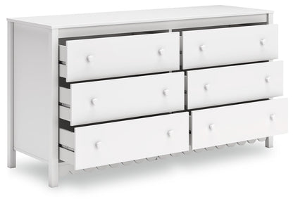 Hallityn Twin Panel Headboard with Dresser, Chest and Nightstand in White - PKG018831