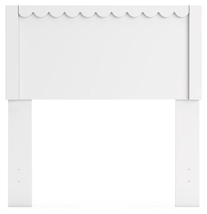 Hallityn Twin Panel Headboard with Dresser in White - PKG018828