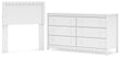 Hallityn Twin Panel Headboard with Dresser in White - PKG018828