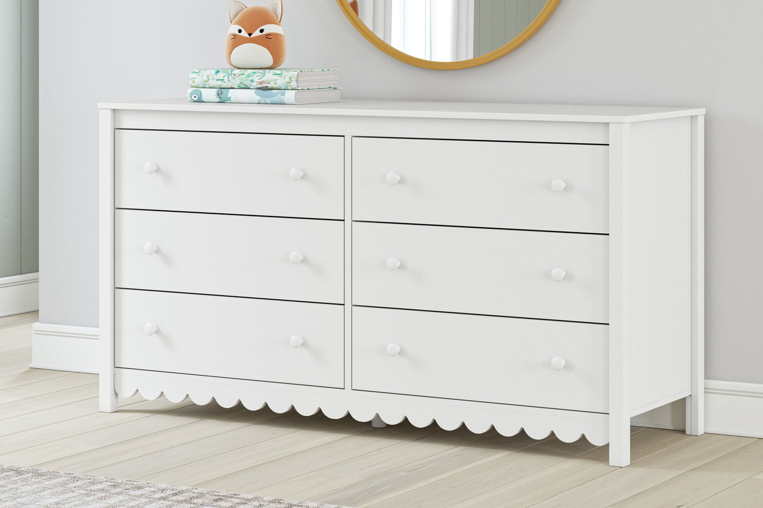 Hallityn Twin Platform Bed with Dresser and Chest in White from Ashley - Luna Furniture