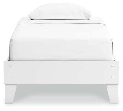 Hallityn Twin Platform Bed with Dresser, Chest and Nightstand in White - PKG018815