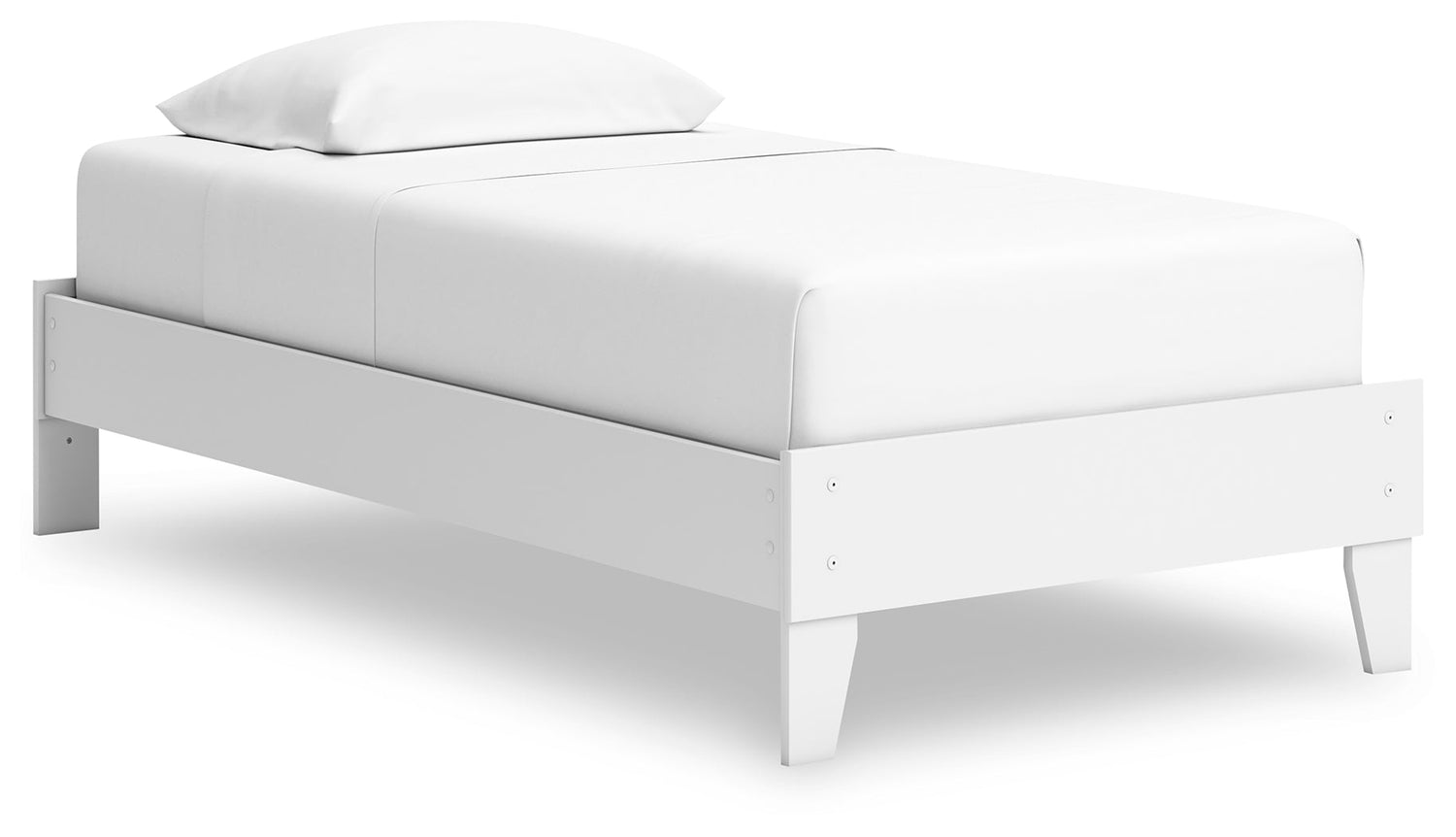 Hallityn Twin Platform Bed with Dresser, Chest and Nightstand in White - PKG018815