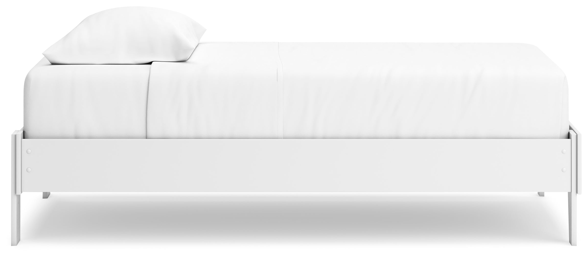 Hallityn Twin Platform Bed with Dresser, Chest and Nightstand in White - PKG018815