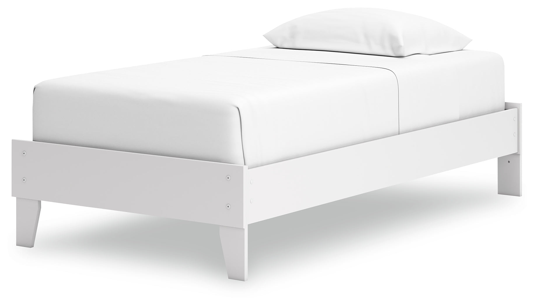 Hallityn Twin Platform Bed with Dresser, Chest and Nightstand in White - PKG018815