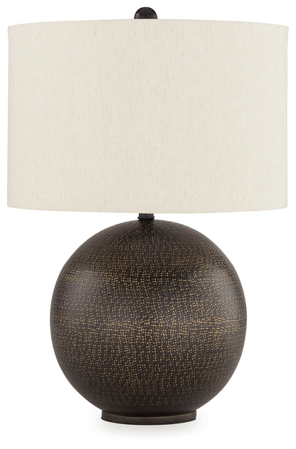 Hambell 2-Piece Table Lamp Set in Black/Gold Finish - PKG016435