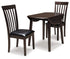 Hammis Dining Table and 2 Chairs in Dark Brown - PKG000083