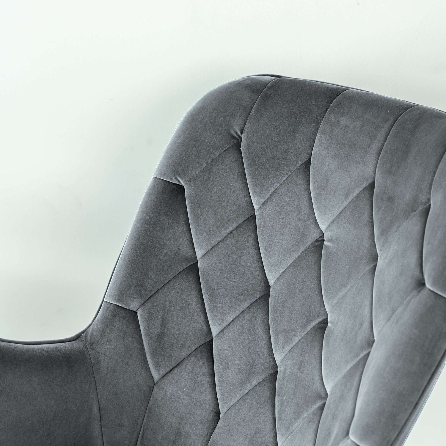 Hannah Mid Century Modern Rocking Chair In Dark Grey - RCH01900401