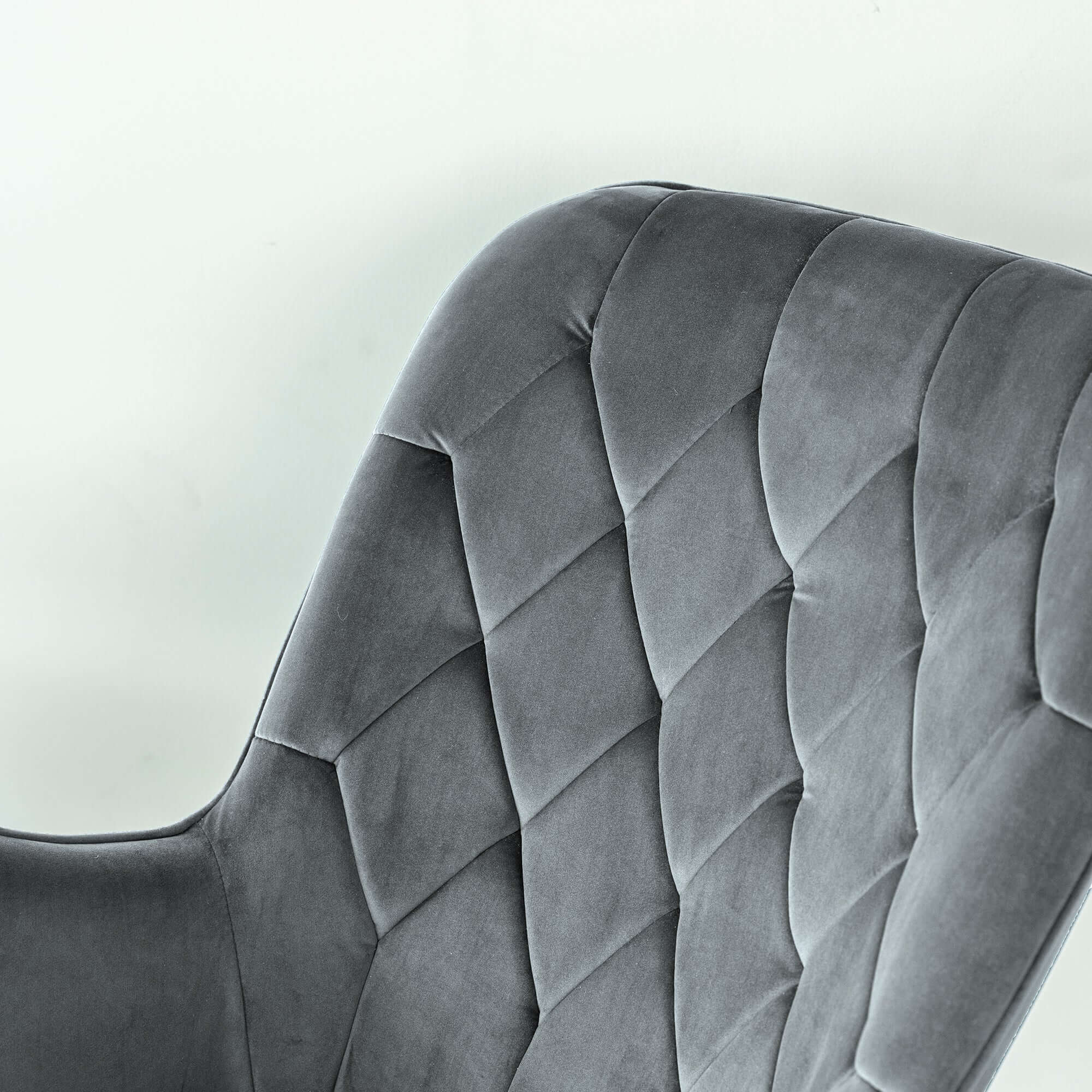 Hannah Mid Century Modern Rocking Chair In Dark Grey - RCH01900401