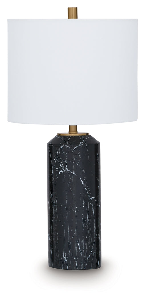 Hanzila Black/Gold Finish Table Lamp - L236074