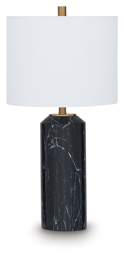 Hanzila Black/Gold Finish Table Lamp - L236074