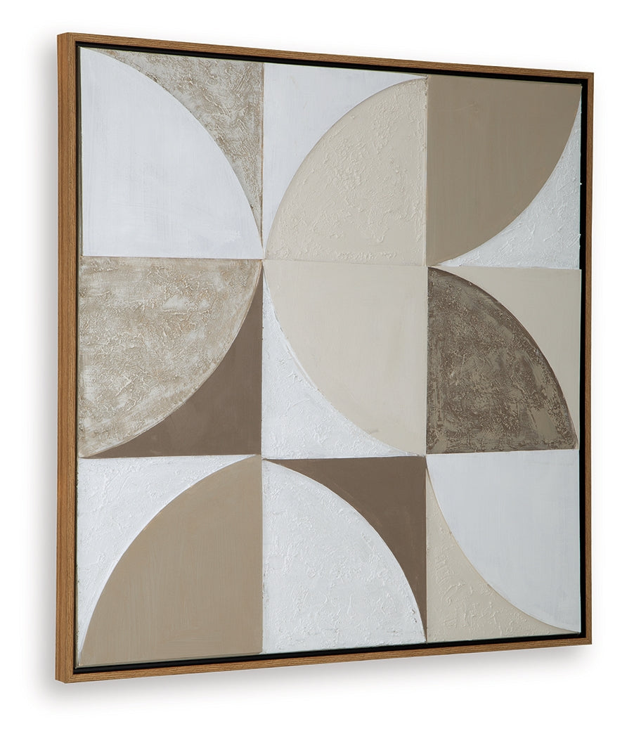 Harelman Tan/Taupe/White Wall Art - A8000502